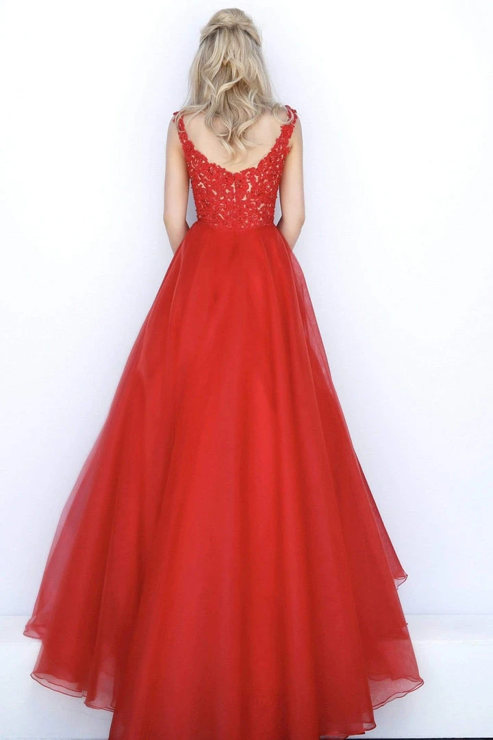 Sherri Hill - 51839 Lace V-Neck Taffeta Ballgown 4 Sherri Hill - 51839 Lace V-Neck Taffeta Ballgown
