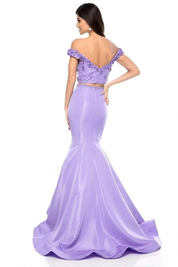 Sherri Hill - 51862 Two-Piece Floral Applique Off The Shoulder Dress 4 Sherri Hill - 51862 Two-Piece Floral Applique Off The Shoulder Dress