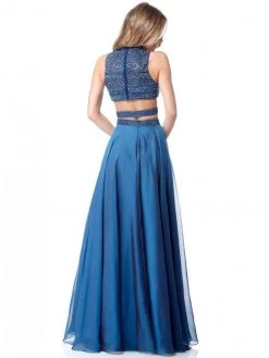 Sherri Hill - 51871 Two-Piece Beaded Cutout Chiffon A Line Dress