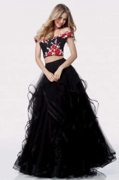 Sherri Hill - 51893 Two Piece Embellished Tulle Ballgown