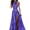Sherri Hill - 51897 Crisscross Halter Long A Line Satin Dress 2 Sherri Hill - 51897 Crisscross Halter Long A Line Satin Dress
