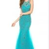 Sherri Hill - 51939 Beaded Lace Halter Tulle Mermaid Dress