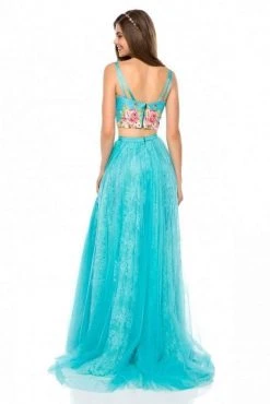 Sherri Hill - 51945 Floral Two Piece Lace A-Line Dress