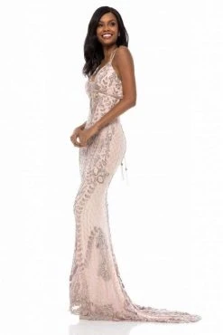 Sherri Hill - 51946 Tasseled Tie Back Beaded Sheath Dress