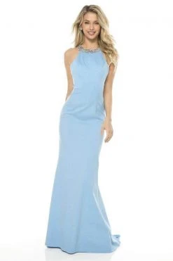 Sherri Hill - 51969 Beaded Halter Jersey Trumpet Dress