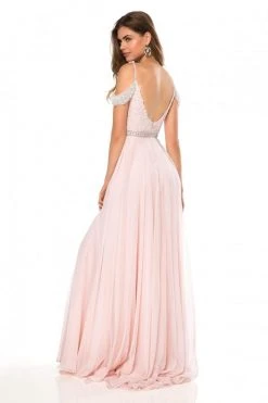 Sherri Hill - 51970 Lace Scoop Neck Chiffon A-line Dress 8 Sherri Hill - 51970 Lace Scoop Neck Chiffon A-line Dress