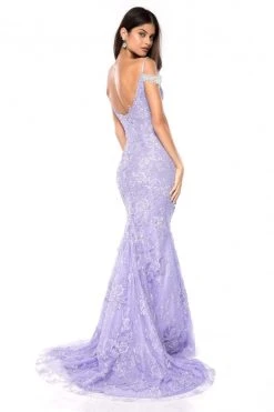 Sherri Hill - 51977 Beaded Scoop Neck Mermaid Dress With Train