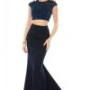 Sherri Hill - 51979 Two Piece Cap Sleeve Jersey Mermaid Dress