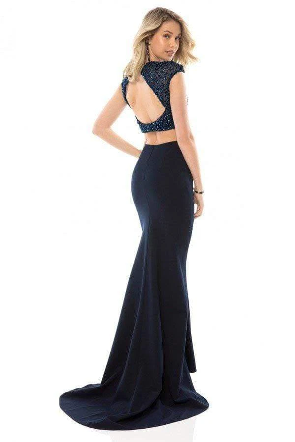 Sherri Hill - 51979 Two Piece Cap Sleeve Jersey Mermaid Dress 4 Sherri Hill - 51979 Two Piece Cap Sleeve Jersey Mermaid Dress