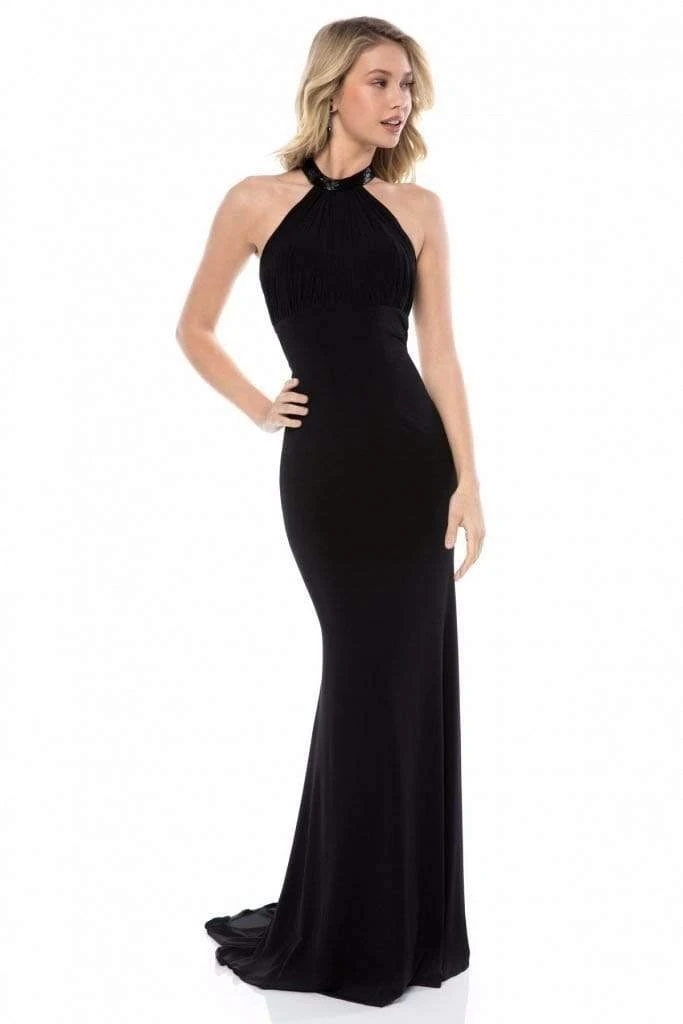 Sherri Hill - 51998 Halter Neck Jersey Fitted Dress 3 Sherri Hill - 51998 Halter Neck Jersey Fitted Dress