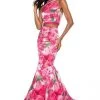 Sherri Hill - 52000 Two Piece Halter Floral Print Mermaid Dress 1 Sherri Hill - 52000 Two Piece Halter Floral Print Mermaid Dress