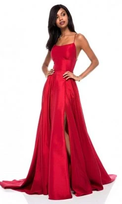 Sherri Hill - 52022 Scoop Taffeta Long A Line Dress