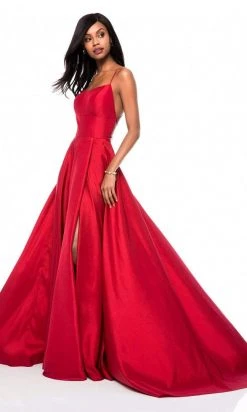 Sherri Hill - 52022 Scoop Taffeta Long A Line Dress