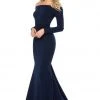 Sherri Hill - 52041 Long Sleeve Off Jersey Mermaid Dress
