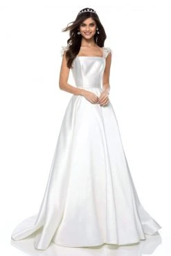 Sherri Hill - 52045 Floral Applique Mikado Ballgown