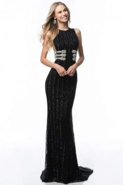 Sherri Hill - 52051 Embellished Jewel Neck Sheath Dress