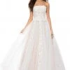 Sherri Hill - 52053 Strapless Lace Applique Tulle Ballgown 2 Sherri Hill - 52053 Strapless Lace Applique Tulle Ballgown