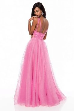 Sherri Hill - 52058 Plunging V-Neck Pleated Ballgown