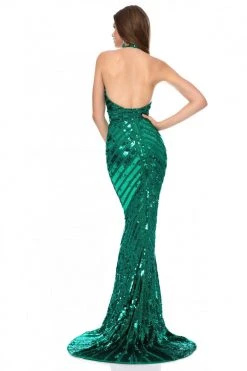 Sherri Hill - 52073 Plunging Halter Allover Sequined Dress 11 Sherri Hill - 52073 Plunging Halter Allover Sequined Dress