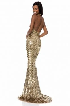 Sherri Hill - 52073 Plunging Halter Allover Sequined Dress 15 Sherri Hill - 52073 Plunging Halter Allover Sequined Dress