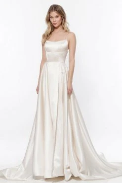 Sherri Hill - 52095 Sexy Strappy Back Long Satin Dress 16 Sherri Hill - 52095 Sexy Strappy Back Long Satin Dress