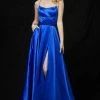 Sherri Hill - 52095 Sexy Strappy Back Long Satin Dress 1 Sherri Hill - 52095 Sexy Strappy Back Long Satin Dress