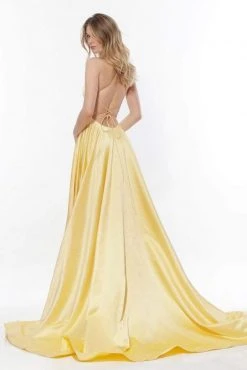 Sherri Hill - 52095 Sexy Strappy Back Long Satin Dress 20 Sherri Hill - 52095 Sexy Strappy Back Long Satin Dress
