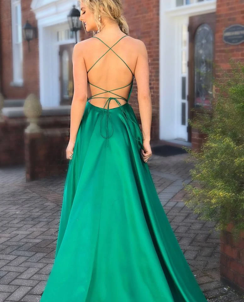 Sherri Hill - 52095 Sexy Strappy Back Long Satin Dress 6 Sherri Hill - 52095 Sexy Strappy Back Long Satin Dress