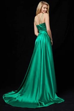 Sherri Hill - 52119 Plunging V-Neck Long A Line Dress