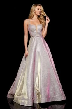 Sherri Hill - 52124 Bead Embellished Scoop Neck A-line Dress