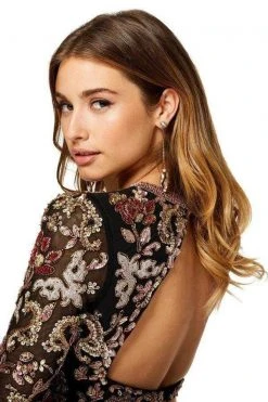 Sherri Hill - 52133 Two Piece Beaded Long Sleeve Pantsuit