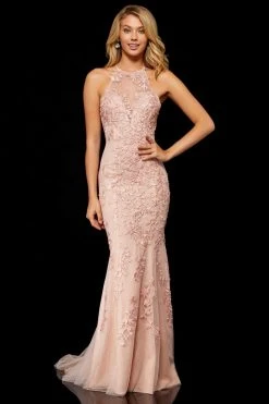 Sherri Hill - 52160 Halter Neck Trumpet Dress