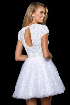 Sherri Hill - 52163 Jewel Neck Embellished Short Dress
