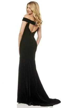 Sherri Hill - 52180 Velvet Off The Shoulder Trumpet Dress