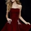 Sherri Hill - 52191 Strapless Velvet A-Line Cocktail Dress