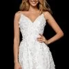 Sherri Hill - 52198 Short Floral Applique V-Neck A-Line Dress