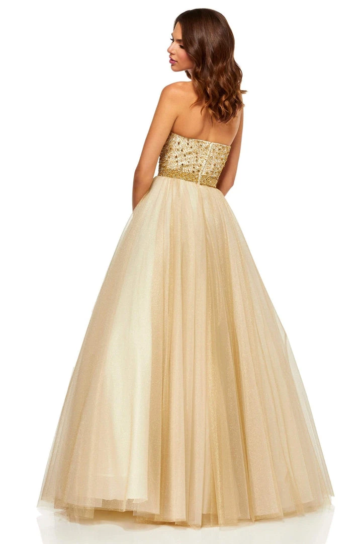Sherri Hill - 52264 Beaded Strapless A Line Dress 6 Sherri Hill - 52264 Beaded Strapless A Line Dress