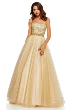 Sherri Hill - 52264 Beaded Strapless A Line Dress 8 Sherri Hill - 52264 Beaded Strapless A Line Dress