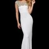 Sherri Hill - 52308 Cap Sleeves Beaded Trumpet Dress