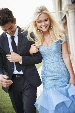 Sherri Hill - 52347 Cap Sleeved Off Shoulder Tiered Mermaid Dress 7 Sherri Hill - 52347 Cap Sleeved Off Shoulder Tiered Mermaid Dress