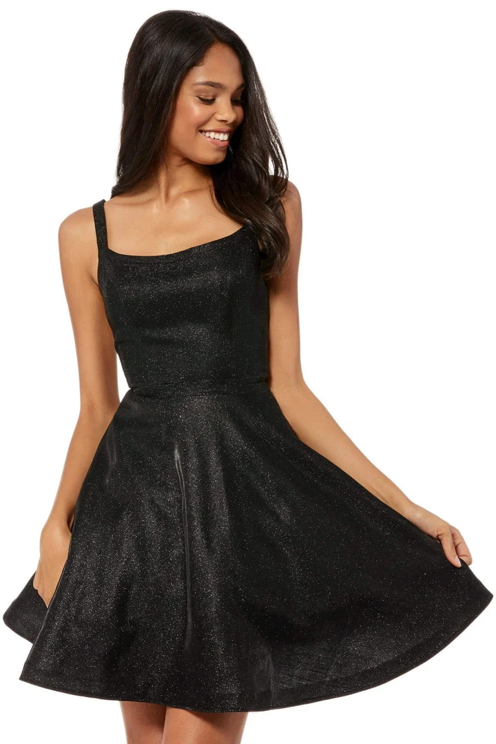 Sherri Hill - 52361 Glitter Ladder Back Short A Line Dress 3 Sherri Hill - 52361 Glitter Ladder Back Short A Line Dress