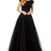Sherri Hill - 52365 Bateau Long Black Dress 2 Sherri Hill - 52365 Bateau Long Black Dress