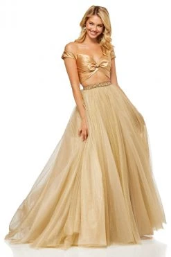 Sherri Hill - 52406 Off The Shoulder Beaded Dress