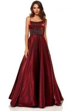 Sherri Hill - 52423 Beaded Scoop Neck Ballgown With Train