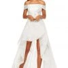 Sherri Hill - 52430 Off The Shoulder Beaded High-Low Dress