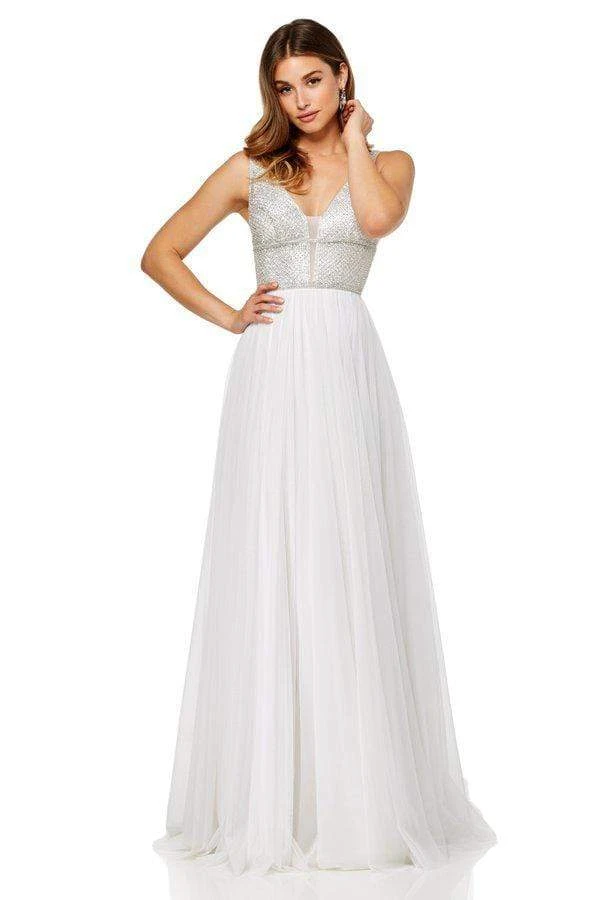 Sherri Hill - 52463 Beaded Plunging V-Neck A-Line Dress 3 Sherri Hill - 52463 Beaded Plunging V-Neck A-Line Dress