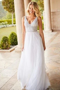 Sherri Hill - 52463 Beaded Plunging V-Neck A-Line Dress 7 Sherri Hill - 52463 Beaded Plunging V-Neck A-Line Dress