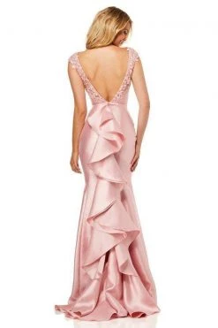 Sherri Hill - 52479 Lace Bateau Mikado Mermaid Dress