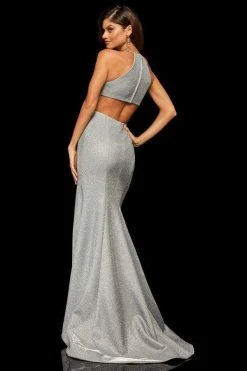 Sherri Hill - 52481 Halter Neck Glitter Stretch Fitted Dress