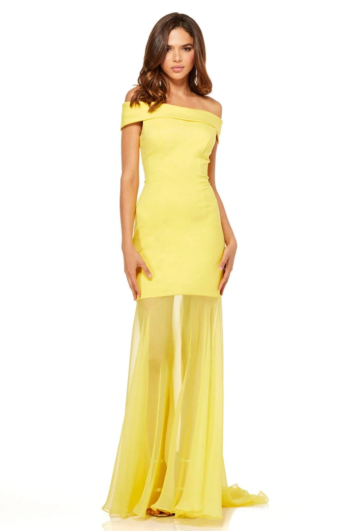 Sherri Hill - 52482 Cap Sleeve Off Shoulder Fitted Illusion Dress 5 Sherri Hill - 52482 Cap Sleeve Off Shoulder Fitted Illusion Dress